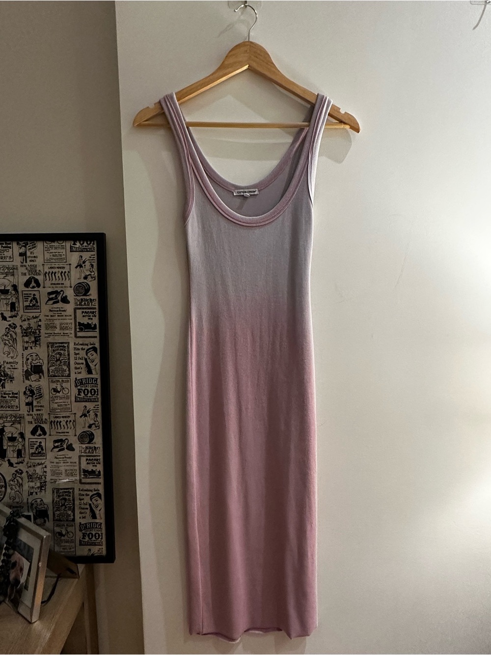 Cotton Citizen Lavender-to-Blush Ombre Tank Midi Dress